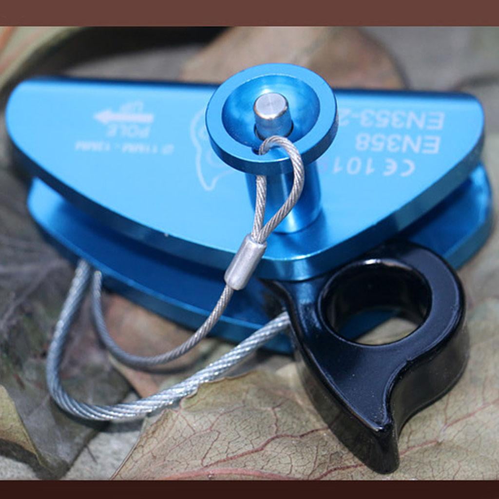 Wswqop 2 Pieces Outdoor Climbing Safety Rope Automatic Locking Device - Grasping Rope Riser Clamp - Ascender Equipment Rock Climbing