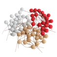 thumbnail image 1 of Paquete de 100 bayas artificiales con tallos - Bayas de estilo navideño de 0,39'' para Multicolor, 1 of 8
