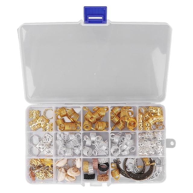 117pcs Dreadlocks de Cheveux à la Mode Perles de Forme Exquise Bijoux de Cheveux pour les Mariages de Fêtes