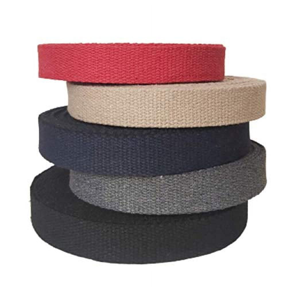 Sangle Coton 1 Pouce, 2 Rouleaux / 20 Yards, Noir Et Naturel, Pour Sacs