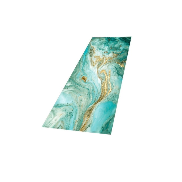 Baohd Marble Floor Mat Door Mat Long Rug Carpet Entrance Doormat Green