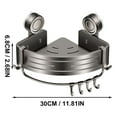 thumbnail image 3 of Bathroom Suction Corner Shower Shelf Organizer | Triangle Wall Mounted Basket Rack | No-Drill Suction Cup Storage Holder | Rustproof ABS Aluminum | 1 Pack | Large Capacity | Easy Drainage, 3 of 8