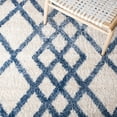 thumbnail image 6 of SAFAVIEH Berber Kyle Geometric Shag Area Rug, Ivory/Blue, 3'3" x 5'3", 6 of 11