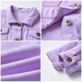 thumbnail image 4 of FYMNSI Toddler Girls Jean Jacket Baby Girl Spring Denim Jackets Fall Clothes Cowboy Outerwear 18-24 Months Purple, 4 of 6
