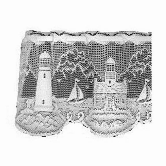 60 x 15 in. Lighthouse Valance - White