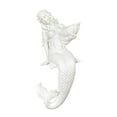 thumbnail image 5 of deevoka Garden Sitting Mermaid Figure Statue Elegant for Pool Pond Mermaid Sculpture White, 5 of 9