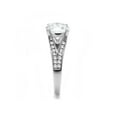 Women's 3.17 Ct Round Cut Zirconia Stainless Steel Engagement Ring Size