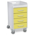 thumbnail image 7 of TrippNT 51087 Almond Polyethylene Compact 4 Drawer Locking Cart - 14 x 27 x 19 in., 7 of 7