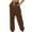 *1-Brown, variant on CENGNIAN Women's Drawstring Fleece Lined Sweatpants,Warm Leg Tied Pants For Women,Ladies Fall Winter Workout Joggers with Pockets,Army Green,Size L