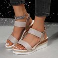 thumbnail image 2 of Sandals for Women, Women's Summer Size Wedge Fish Mouth Roman Sandals, 2 of 10