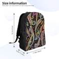 thumbnail image 4 of Balery Watercolor Romantic Paisley Mochila - Mochila Estilosa y Duradera para Laptop de 15 Pulgadas con Tela Oxford Impermeable, 4 of 8