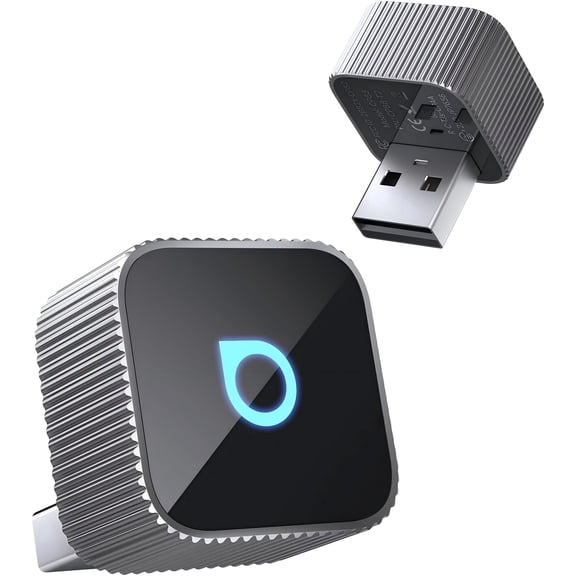 OTTOCAST Mini Cube 3.0, 2-in-1 Wireless CarPlay & Android Auto Adapter, Plug & Play Dongle, Fast Auto-Reconnect, Dual-Band 5Ghz, for Cars with Wired CarPlay/Android Auto