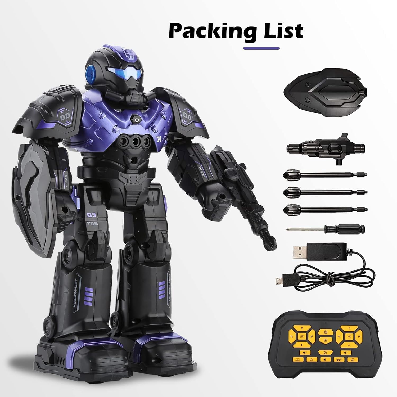 RC Robot Toys for Kids 3 4 5 6 7 8, Smart Programmable Robot with Gesture Sensing, Remote Control Robot for Boys Girls Age 3 4 5 6 7 8-12, Rechargeable