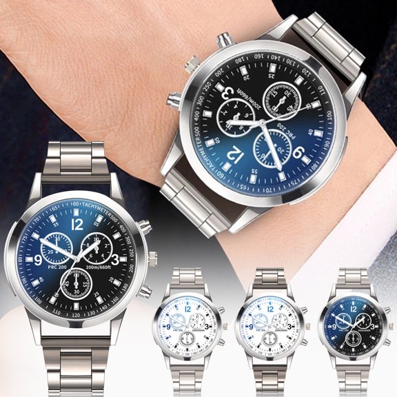 Resicozy Men's Watch Chronograph Watch Dress Stainless Watches for Men BusinessDate Arabic Numerals Dial Wrist Watch B