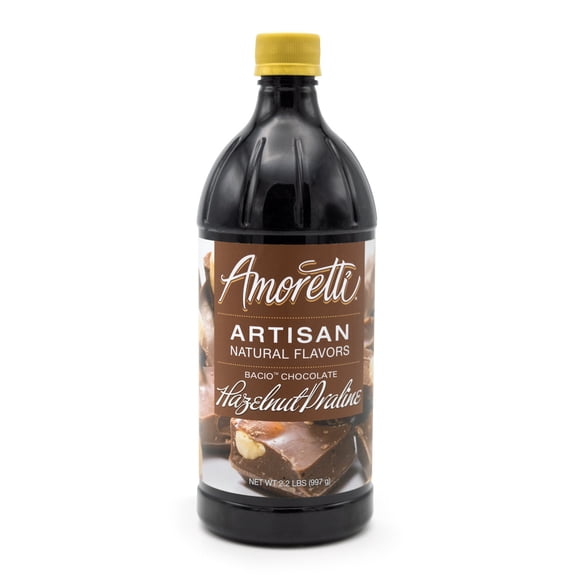 Amoretti - Natural Bacio Chocolate Hazelnut Praline Artisan Flavor Paste 2.2 lbs - Use In Pastry, Savory, Brewing & Ice Cream Applications, Preservative Free, No Artificial Sweeteners