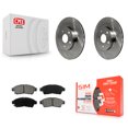 thumbnail image 1 of Transit Auto Front Disc Brake Rotors and Semi-Metallic Pads Kit for Car 1996-2000 Toyota RAV4 K8S-100302, 1 of 11