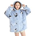 thumbnail image 1 of Aodebiao Haut à Capuche en Molleton pour Enfants avec Poches, Chandail Confortable, Tenue d'Intérieur Décontractée, Veste Chaude pour l'Extérieur, Polyester, Doux et Douillet, Hauts, 1 of 2