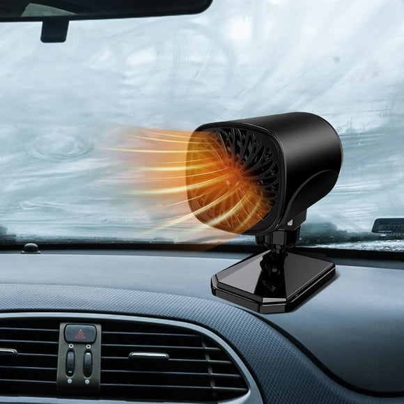 FACULX Car Heater 120W Portable Fast Heating Auto Car Heater Demister Windshield Demister Automobile Windscreen Heater Plug In 359 Revolving (12V)