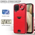 thumbnail image 6 of Case for Samsung Galaxy A12 Wallet with Credit Card Holder & Finger Ring Stand, PU Leather Slim Cover Shockproof Scratch Resistant Full Protection Case for Samsung Galaxy A12, Red, 6 of 11