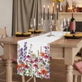 thumbnail image 2 of Table Runners 72 Inches Long Dress Scarves, Spring Floral Farmhouse Kitchen/Dining Table Runner, Coffee Tablerunners, Watercolor Daisy Lily Lavender Plants Garden 16x72 Inch, 2 of 9