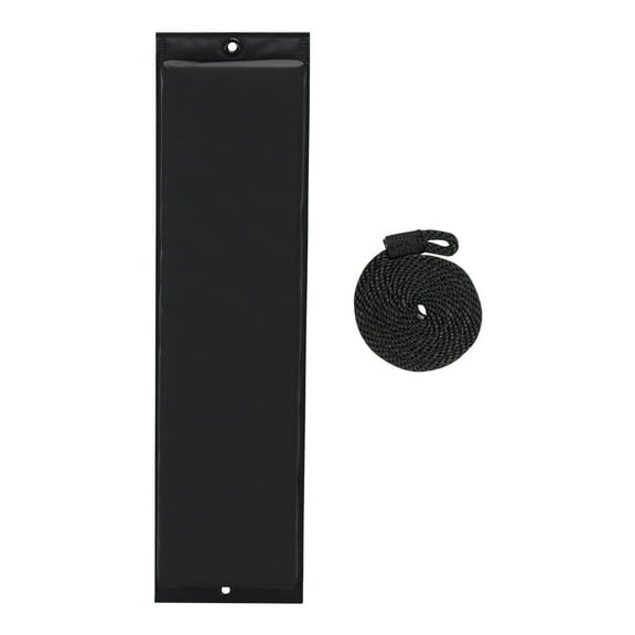 Extreme Max 3006.7234 BoatTector Flat Fender with Fender Line - 26", Black