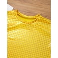 thumbnail image 5 of Alvivi Kids Girls Boys Sequin Hip Hop Jazz Disco Dance Shirt Athletic T-Shirt Tops Gold 7-8, 5 of 7