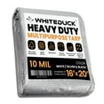 thumbnail image 3 of (2 pack) WHITEDUCK Super Heavy Duty Poly Tarp 10 Mil - Silver & Black Color - 16'x20' - Thick Waterproof, UV Resistant, Rip and Tear Proof Tarpaulin with Grommets and Reinforced Edges, 3 of 10
