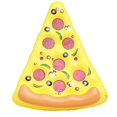 thumbnail image 4 of Giant Pizza Slice Inflatable Pool Float, Fun Pool Floats, Swim Party Toys, Summer Pool Raft (1 Pack), Extra Large with Cup Holder 180*150*20, 4 of 5