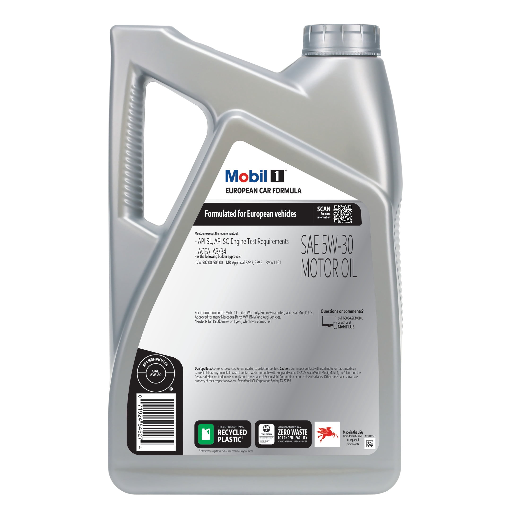 Mobil 1 FS European Car Formula Full Synthetic Motor Oil 5W-30, 5 Quart