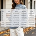 thumbnail image 3 of Women's Fair Isle Sweater Mock Neck Long Sleeve Loose Fit Casual Pullover Top, 3 of 8