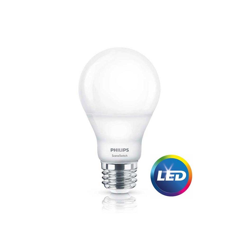 Verwarren zingen Gecomprimeerd Philips SceneSwitch LED Light Bulb, A19, Daylight/Soft White with Warm  Glow, 60 WE - Walmart.com