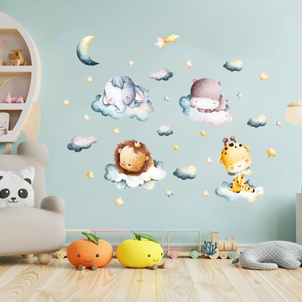 Teissuly Star White Small Self Adhesive Wall Sticker PVC Wall Sticker For Children's Room Bedroom Layout Teissuly WER2023112004667