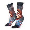 thumbnail image 2 of Saiise Chucky Funny Socks Men Women Adults Novelty Graphic Crew Tube Socks Crazy Design Casual Dress Socks for Sports,Running,Travel, 2 of 7