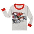 thumbnail image 3 of MUXiin Boy Pajamas 4T,Toddler Boys Long Sleeve Pajama Set Two Piece Sleepwear with Cartoon Cars Design Comfortable Outfit, 3 of 8
