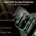 thumbnail image 3 of Lot de 4 Étui Rigide Compatible avec Apple Watch Series 7 45mm/41mm, Protecteur d'Écran en Verre Trempé Intégré Couverture Complète Pare-Chocs Accessoires Smartwatch Homme Femme pour iWatch 7, 3 of 5