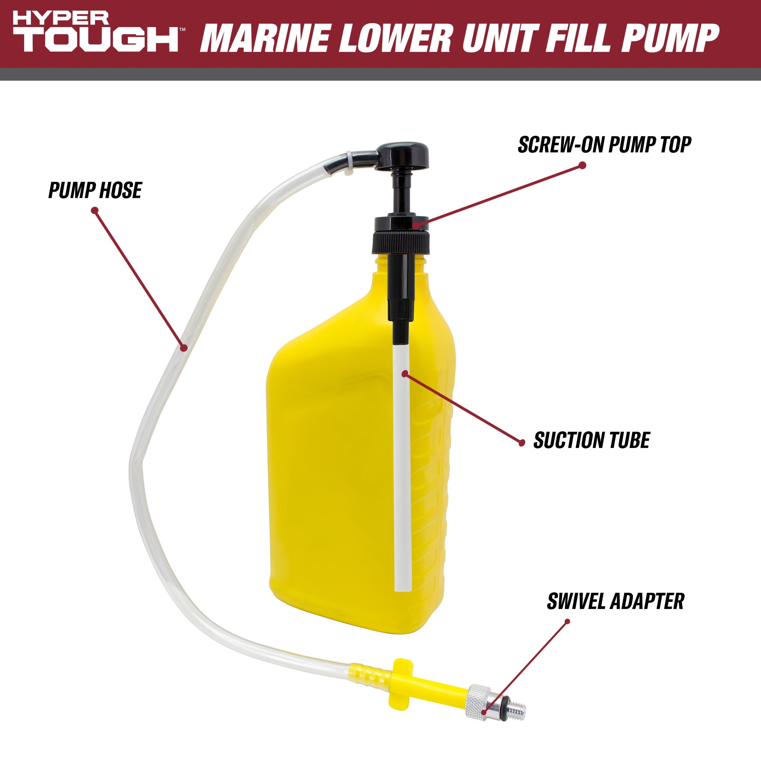 Hyper Tough Marine Lower Unit Quart Size Fill Pump, 36202WD