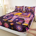 thumbnail image 5 of Erosebridal Elephant Bed Sheets, Purple Mandala Full Size Sheets, 4pcs 1 Flat Sheet 1 Fitted Sheet and 2 Pillowcases, 5 of 6
