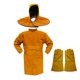 thumbnail image 1 of Delantal de chaqueta de soldador 3PCS y guantes de soldadura y cubierta de mano, 1 of 9