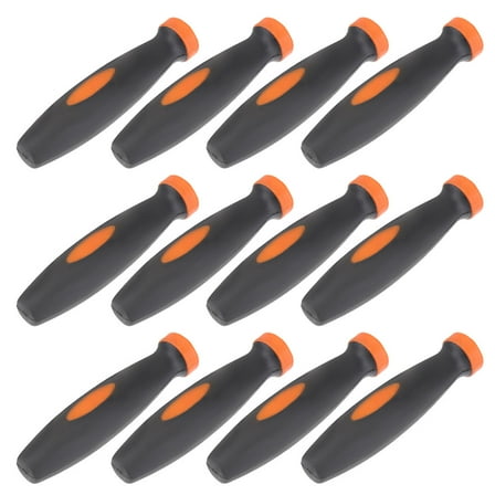 PartyKindom 12Pcs Ergonomic Grip File Handle Replacement for Chainsaw and Milling Cutter Tools
