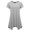 STU009_SILVER, variant on SSOULM INCH & FIT Women's Round Neck Short Sleeve Asymmetrical Hem Tunic Top. Made in U.S.A