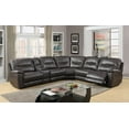 thumbnail image 2 of HomeRoots 343953 251 x 41 x 40 in. Modern Dark Brown Leather Sectional Sofa, 2 of 2