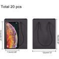 thumbnail image 3 of PH Paper Bags 4.7x2.2x6.2 inches 20pcs Gift Bags Party Bags Shopping Bags Kraft Bags Retail Bags Merchandise Bags Brown Paper Bags with Handles Bulk Black DIY, 3 of 8