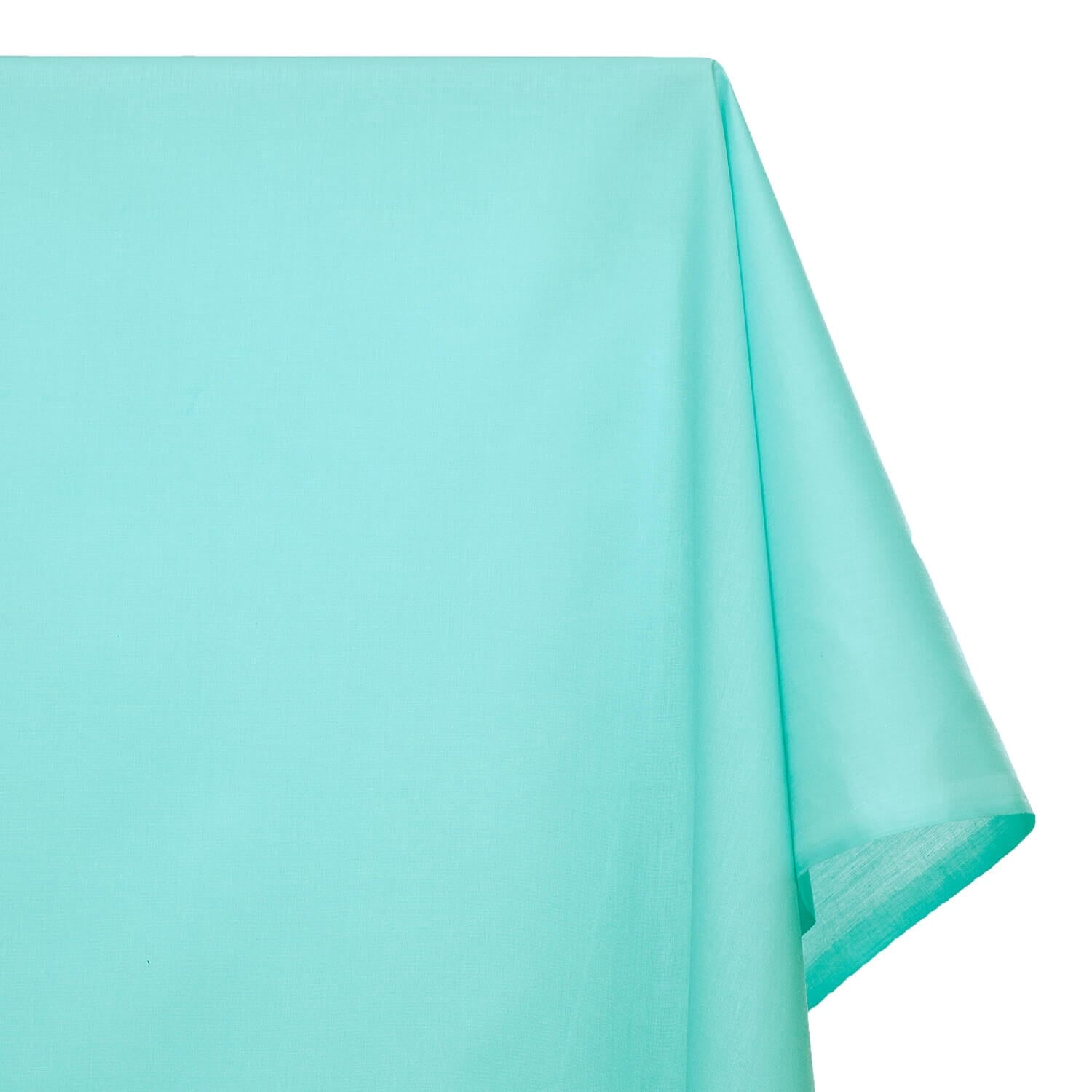 Cotton Polyester Broadcloth Fabric Premium Apparel Quilting 45" (Aqua Blue)