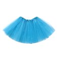 thumbnail image 2 of Women 5 Layers Tutu Fluffy Dance Ballet Bubble Skirt Puffy Elastic Tulle Short Skirts Halloween Christmas Costume Light Blue, 2 of 3