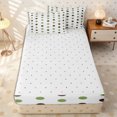 thumbnail image 3 of Erosebridal Muted Earth Green Dot Tile Zipper Full Size Comforter Sets with Fitted Sheet and 2 Pillowcases,Shaded Brown Circle Secondary Grid Zipper Bedding Set,Sage Ivory,4pcs,Reversible, 3 of 5