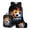 Fire Soccer, variant on KUIFORTI Girls Boys Kids Schoolbag with Pencil Storage Bag Lunch Bag, Durable Stationery Combo Set 3 in 1 for Children Teens Toddlers, Cute Corgi