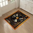 thumbnail image 3 of ODIKA 3'x5' Washable Accent Rug Record Vinyl Retro Turntable Vintage Music Note Player Dj Cassette for Bedside, Nursery Room, Pet Friendly & Non-Shedding, 3 of 7