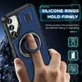 thumbnail image 3 of for Samsung Galaxy S24 Case with Stand, Shockproof Drop Resistant Protection Cover Finger Ring Rugged Phone Case with Built-in 360° Rotatable Ring Kickstand for Samsung Galaxy S24, Blue, 3 of 9