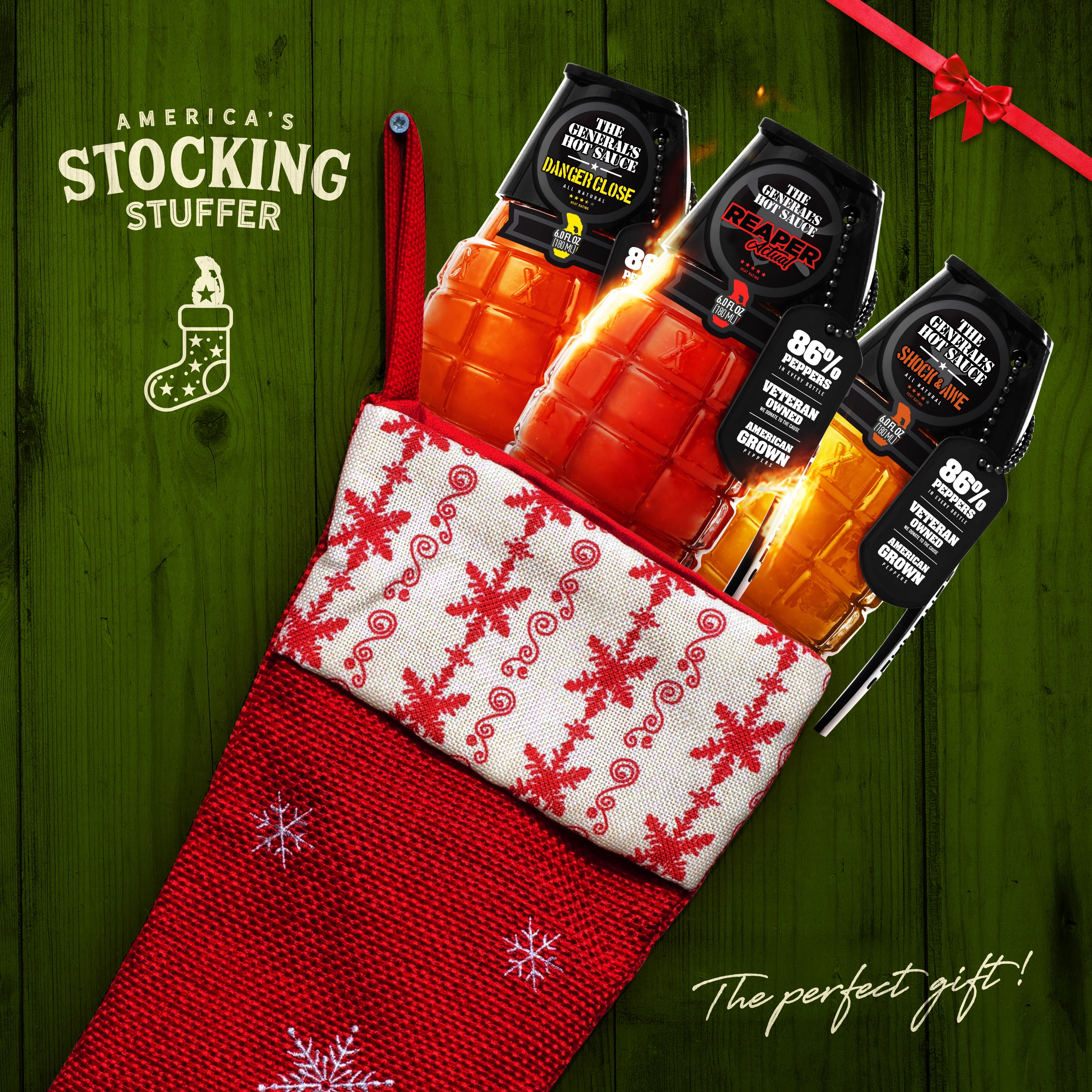 The General’s Hot Sauce Scorched Earth 3-Pack with Hottest Carolina Reaper, Habanero & Cayenne Peppers, 3-Pack (6oz Bottles)