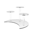 thumbnail image 2 of Esquirla 3 Tier Acrylic Cupcake Stand Half Moon Shelf Dessert Bakery Stand Rack for Pastry s Baby Showers Nail Polish Figurine Clear, 2 of 8